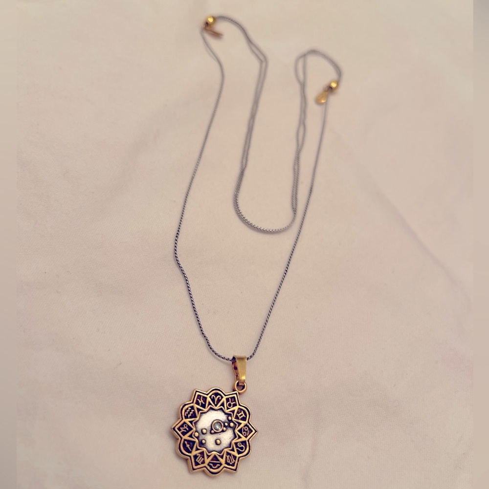 ALEX AND ANI TAURUS TWO TONE EXPANDABLE NECKLACE